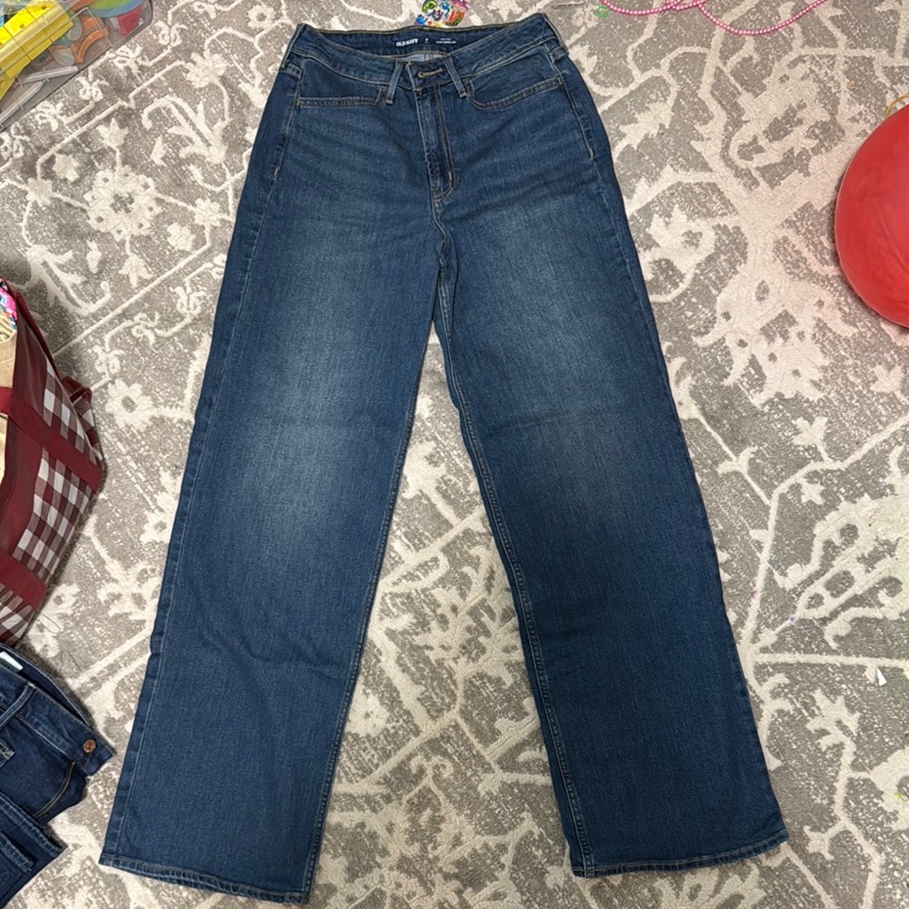 Old Navy Blue Flare Wide Leg Jeans